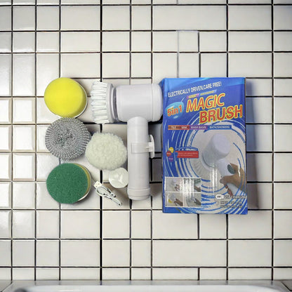 Electric Cleaning Brush with Multiple Heads